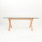 Wooden Dining Table with Glass Top 2