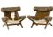 Swedish Cow Skin Armchairs by Arne Norell, Set of 2 1