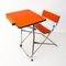 School Desk with Folding Chair, 1960s, Set of 2 3