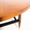 Runder Couchtisch aus Holz & Messing, 1950er 9