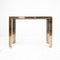 Italian Brass and Chromed Metal Console Table in the style of Romeo Rega, 1970s 2