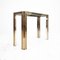 Italian Brass and Chromed Metal Console Table in the style of Romeo Rega, 1970s 1