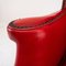 Bergere Armchair in Red Leather, 1950s, Image 10