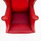 Bergere Armchair in Red Leather, 1950s 13