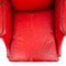 Bergere Sessel aus rotem Leder, 1950er 11