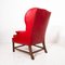 Bergere Sessel aus rotem Leder, 1950er 3