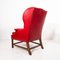 Fauteuil Bergère en Cuir Rouge, 1950s 3