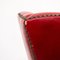 Bergere Armchair in Red Leather, 1950s, Image 15