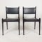 Italian Wood and Leather Chairs in the style of Silvio Coppola, 1960s, Set of 2 1