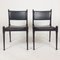 Italian Wood and Leather Chairs in the style of Silvio Coppola, 1960s, Set of 2, Image 1