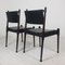 Italian Wood and Leather Chairs in the style of Silvio Coppola, 1960s, Set of 2 2