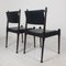 Italian Wood and Leather Chairs in the style of Silvio Coppola, 1960s, Set of 2, Image 2