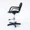 Swivel Office Chair in Chromed Steel and Sky, 1960s 3