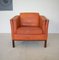 Vintage Danish Cognac Leather Armchair by Mogens Hansen, 1960s, Image 1