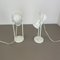 White Metal Table Lights attributed to Rolf Krüger for Heinz Neuhaus Leuchten, 1970s, Set of 2 15