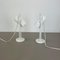White Metal Table Lights attributed to Rolf Krüger for Heinz Neuhaus Leuchten, 1970s, Set of 2 3