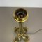 Hollywood Regency Brutalist Floral Brass Table Light, Italy, 1970s 17