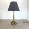 Hollywood Regency Brutalist Floral Brass Table Light, Italy, 1970s 2