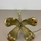 Hollywood Regency Brutalist Floral Brass Table Light, Italy, 1970s 13