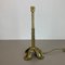 Hollywood Regency Brutalist Floral Brass Table Light, Italy, 1970s 11