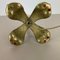 Hollywood Regency Brutalist Floral Brass Table Light, Italy, 1970s 15