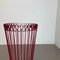 French red metal umbrella stand in mategot style, 1950s 5