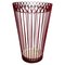 French red metal umbrella stand in mategot style, 1950s, Image 1
