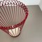 French red metal umbrella stand in mategot style, 1950s, Image 9