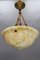 French Art Deco Cream-Colored Alabaster Pendant Light, 1930s 4