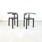 Italian Modern Black Metal Plastic Chairs attributed to Anna Castelli Kartell for Castelli / Anonima Castelli, 1990s, Set of 2 2