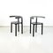 Italian Modern Black Metal Plastic Chairs attributed to Anna Castelli Kartell for Castelli / Anonima Castelli, 1990s, Set of 2, Image 2