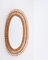 Mid-Century French Riviera Oval Wall Mirror with Bamboo and Rattan Frame, 1960s, Image 11