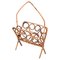 Mid-Century French Riviera Bamboo and Rattan Magazine Rack, 1960s, Image 1