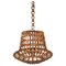 Mid-Century Bamboo and Rattan Hanging Lamp in Louis Sognot Style, 1960s 1