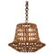 Mid-Century Bamboo and Rattan Hanging Lamp in Louis Sognot Style, 1960s 2