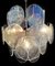 Lámpara de araña italiana vintage iridiscente de Murano con 24 discos, 1979, Imagen 14