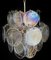 Vintage Iridescent Italian Murano Chandelier with 24 Disks, 1979 5