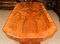 Tavolo da pranzo Art Déco antico in noce con schienale sagomato, anni '20, set di 7, Immagine 5