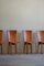 Italian Modern Dining Chairs in Cognac Leather by Mario Bellini, 1970s, Set of 4 2