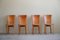 Italian Modern Dining Chairs in Cognac Leather by Mario Bellini, 1970s, Set of 4 3