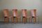 Italian Modern Dining Chairs in Cognac Leather by Mario Bellini, 1970s, Set of 4 15