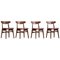 Danish Modern Model Ch30 Dining Chairs in Oak & Fabric attributed to Hans J. Wegner, 1960s, Set of 4 1