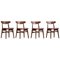 Danish Modern Model Ch30 Dining Chairs in Oak & Fabric attributed to Hans J. Wegner, 1960s, Set of 4, Image 1