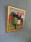 Tree by the Houses Landscape, 1950s, Oil Painting, Framed 3