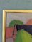 Tree by the Houses Landscape, 1950s, Oil Painting, Framed 4