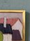 Tree by the Houses Landscape, 1950s, Oil Painting, Framed 6