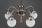 Art Deco Chandelier with Glass Shades, 1920s 9