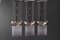 Art Deco Nickel-Plated Pendants with Glass Sticks, 1920s, Set of 3 1