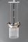 Lámparas colgantes Art Déco de níquel con varillas de vidrio, años 20. Juego de 3, Imagen 5