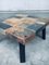 Brutalist Style Coffee Table in Slate Stone, 1970s 6